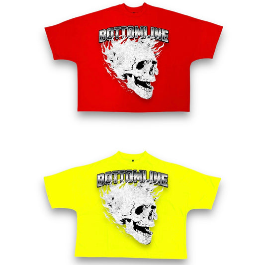 BOTTOMLINE "SKULL ON FIRE" TEE