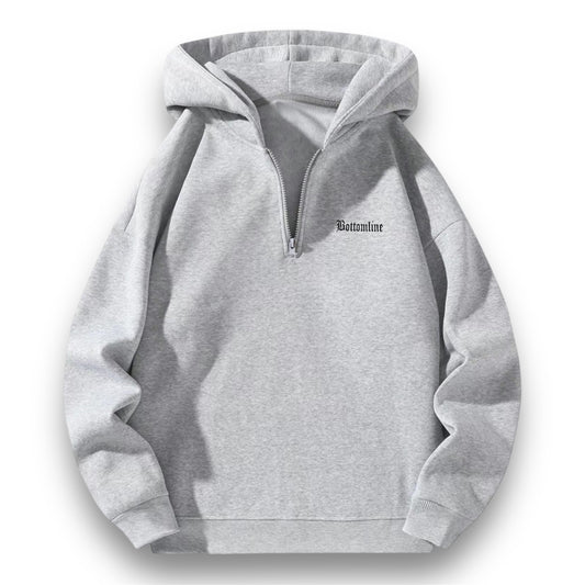 BOTTOMLINE ESSENTIAL HALF ZIP HOODIE • ROUND 1